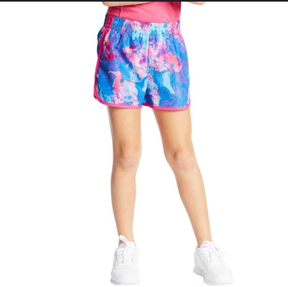 C9 by Champion Girls' 2" Woven Running Shorts Size Large 10-12 Pink Blue EUC - Picture 1 of 14
